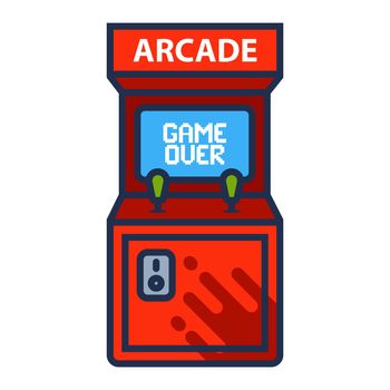 arcade machine icon with game over screen.