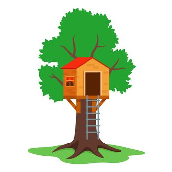 to build a wooden children treehouse.