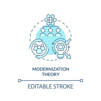 Modernization theory turquoise concept icon