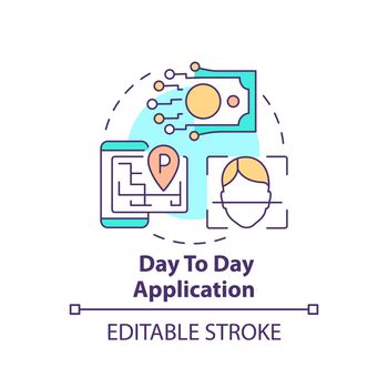 Day to day application concept icon