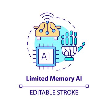 Limited memory AI concept icon