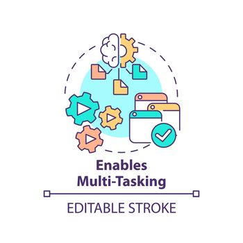 Enables multi tasking concept icon