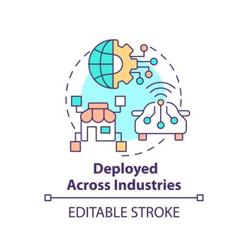 Deployed across industries concept icon