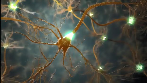 3D Medical Brain cell sand neurons