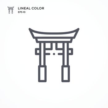 Torii Gate special icon. Modern vector illustration concepts. Easy to edit and customize.