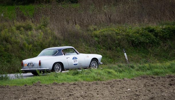 ALFA ROMEO 1900 CSS on an old racing car in rally Mille Miglia 2020 the famous italian historical race (1927-1957)
