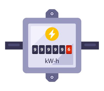 electricity meter to record energy consumption.