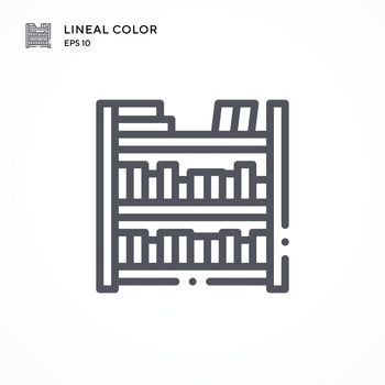 Bookshelf special icon. Modern vector illustration concepts. Easy to edit and customize.
