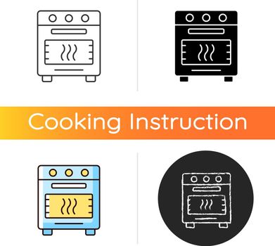 Bake in oven icon