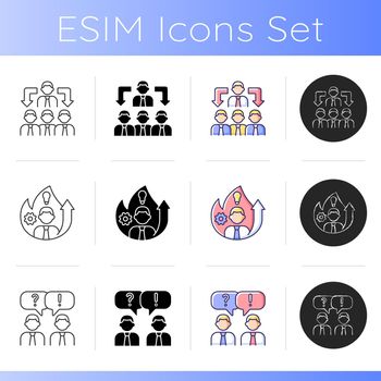 Teamwork related icons set