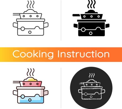 Steam for cooking icon