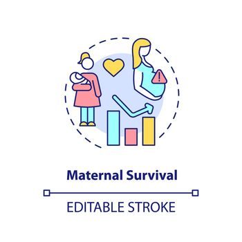 Maternal survival concept icon