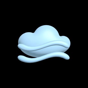 3d weather icon volumetric render with glossy sun cloud rain snow, elements for apps and social media.