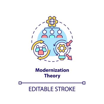 Modernization theory concept icon