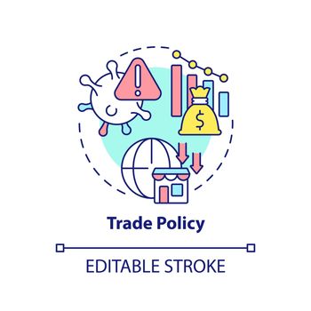 Trade policy concept icon