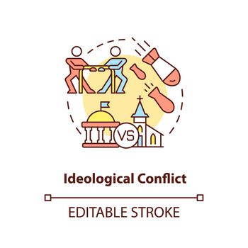 Ideological conflict concept icon
