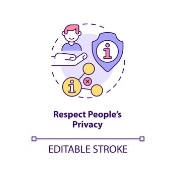 Respect people privacy concept icon