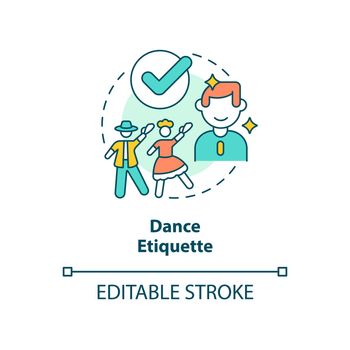 Dance etiquette concept icon