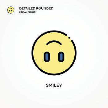 Smiley vector icon. Modern vector illustration concepts. Easy to edit and customize.