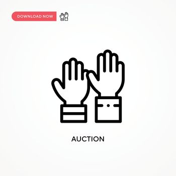 Auction vector icon. Modern, simple flat vector illustration for web site or mobile app