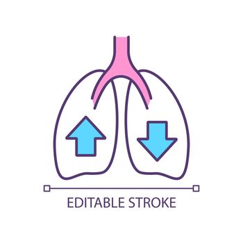 Respiratory system RGB color icon