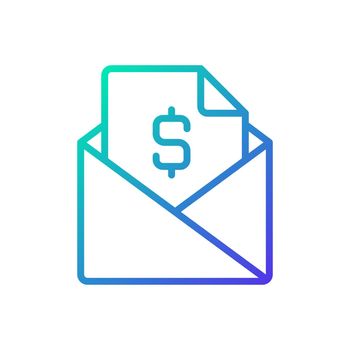 Mailing gradient linear vector icon