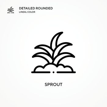 Sprout vector icon. Modern vector illustration concepts. Easy to edit and customize.