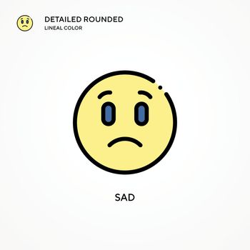Sad vector icon. Modern vector illustration concepts. Easy to edit and customize.