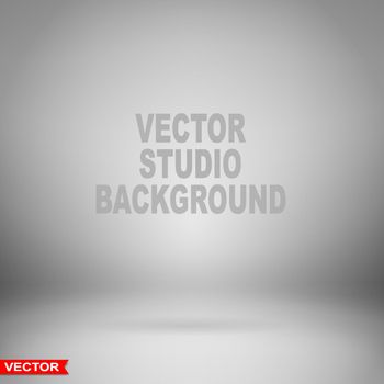 Empty gray studio background layered vector