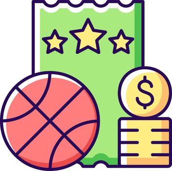 Sports lottery RGB color icon