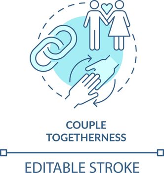 Couple togetherness in all life aspects concept icon
