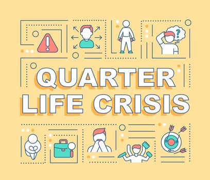Quarter life crisis word concepts banner