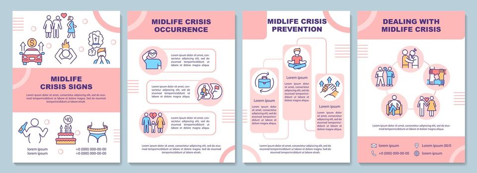 Midlife crisis signs brochure template