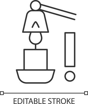 Use candle snuffer linear manual label icon