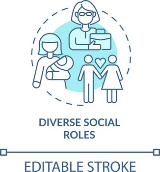 Social role identification concept icon