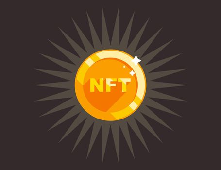 nft gold coin. collecting digital art.