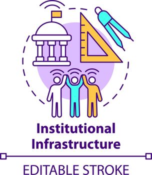 Institutional infrastructure concept icon