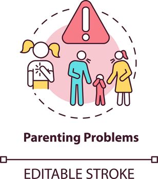 Parenting problem concept icon