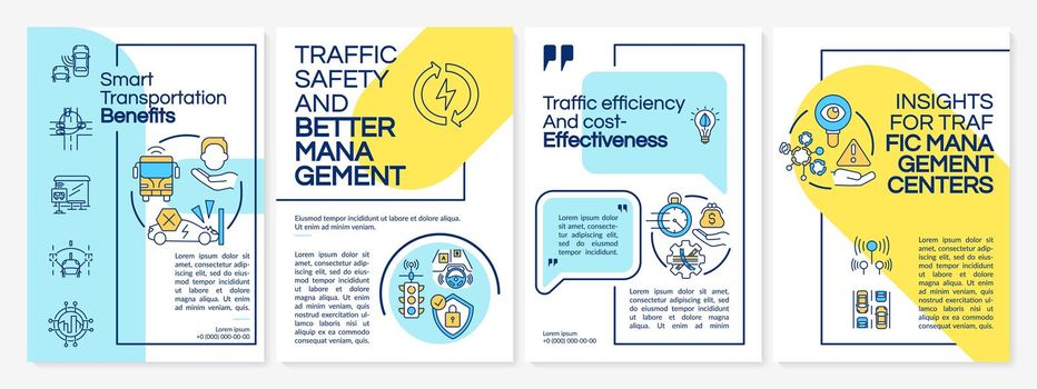 Smart transportation advantages brochure template
