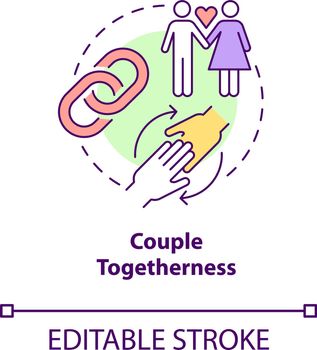 Couple togetherness concept icon