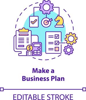 Make business plan concept icon