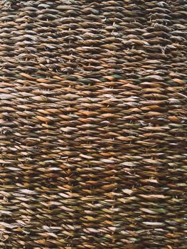 Wicker texture background, natural construction material and interior design