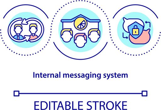 Internal messaging system concept icon
