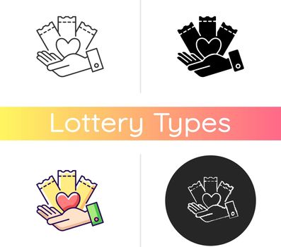 Charitable lottery game icon