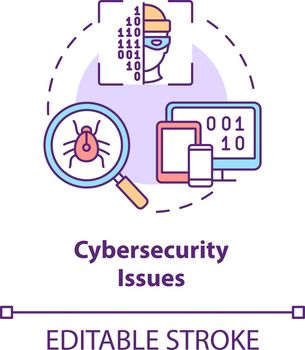 Cybersecurity issue concept icon