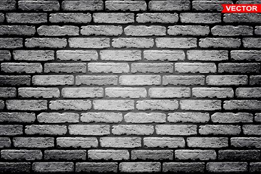 Realistic gray brick wall texture background