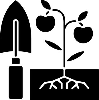 Cultivation black glyph icon