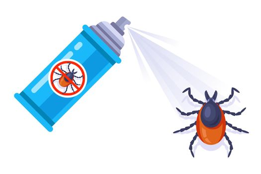 spray against ticks. destroy insects. spray insect repellant.