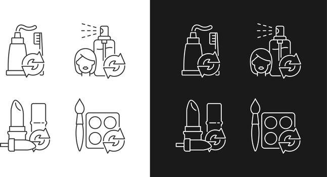 Refill and reuse linear icons set for dark and light mode