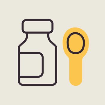 Syrup medicine bottle vector icon